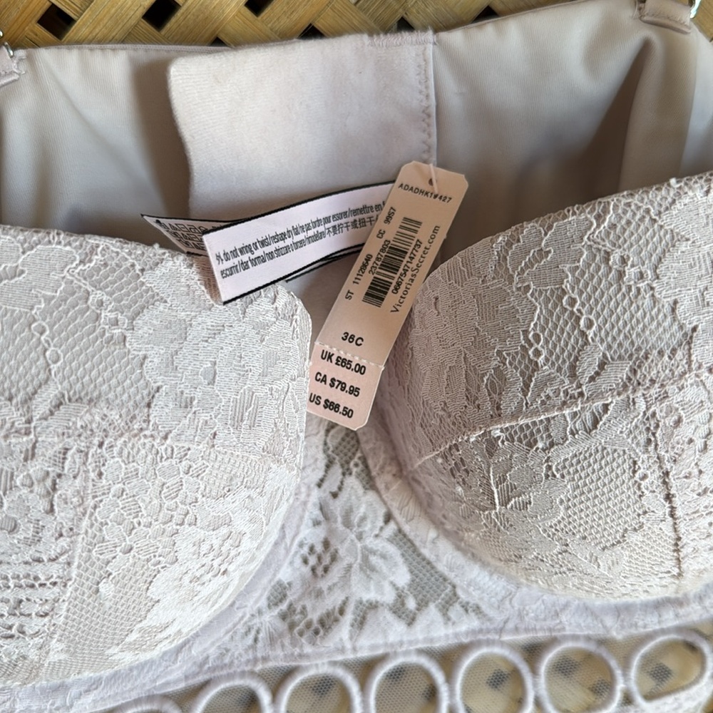 Victoria's Secret Dream Angels MultiWay Bra Bustier Lace light pink 36C - Picture 2 of 3